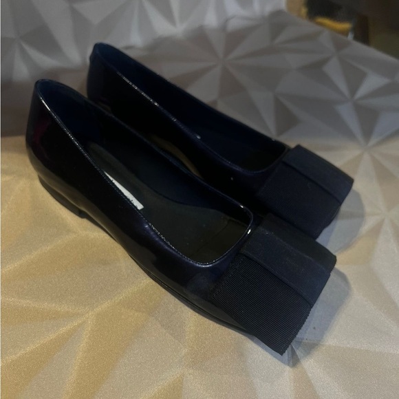 Vittorio Virgili made in Italy Black leather Women's Flats bow detail NWT EU 35